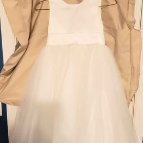 Flower Girl Dress Very Nice White Size 5/6 - Picture 1 of 4